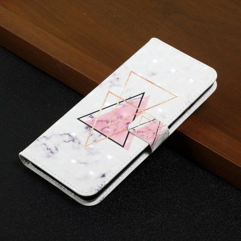 Custodia in pelle Samsung Galaxy A02s Triangolo Di Paillettes