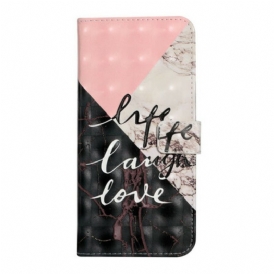 Custodia in pelle Samsung Galaxy A02s Vita Ridere Amore
