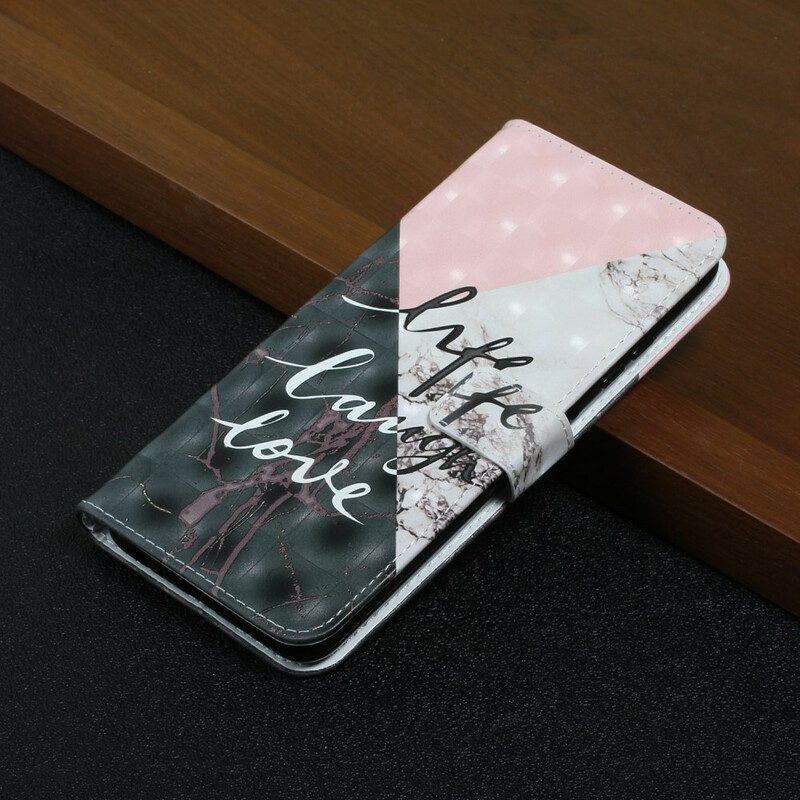 Custodia in pelle Samsung Galaxy A02s Vita Ridere Amore