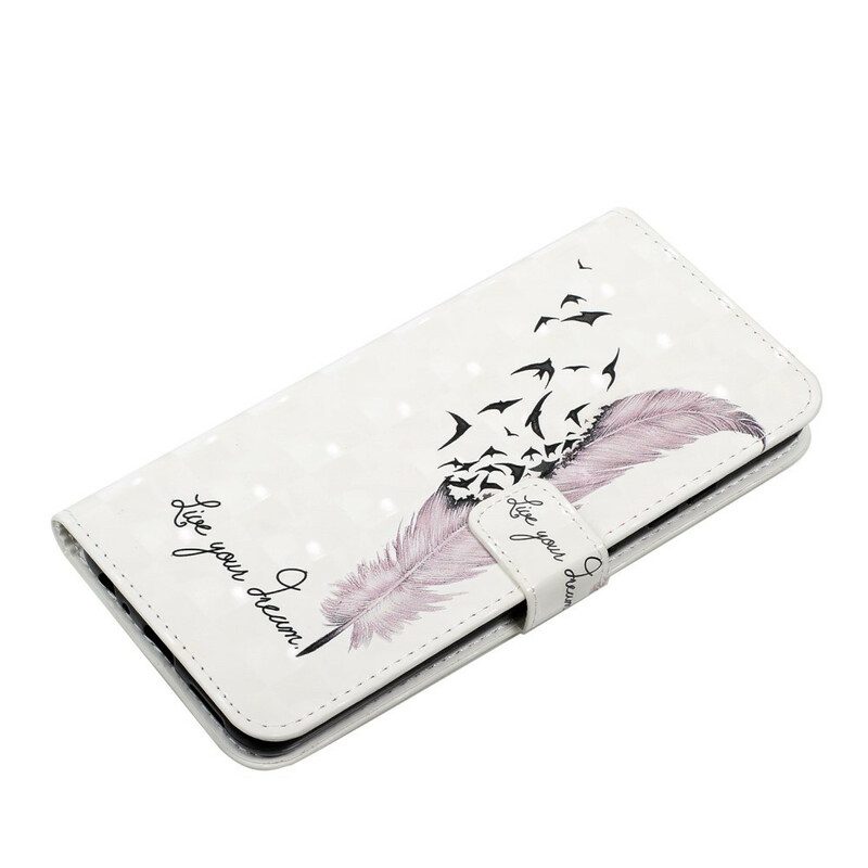 Custodia in pelle Samsung Galaxy A02s Vivi Il Tuo Sogno