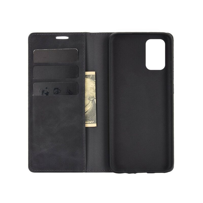 Folio Cover Samsung Galaxy A02s Custodia in pelle Effetto Pelle Morbida