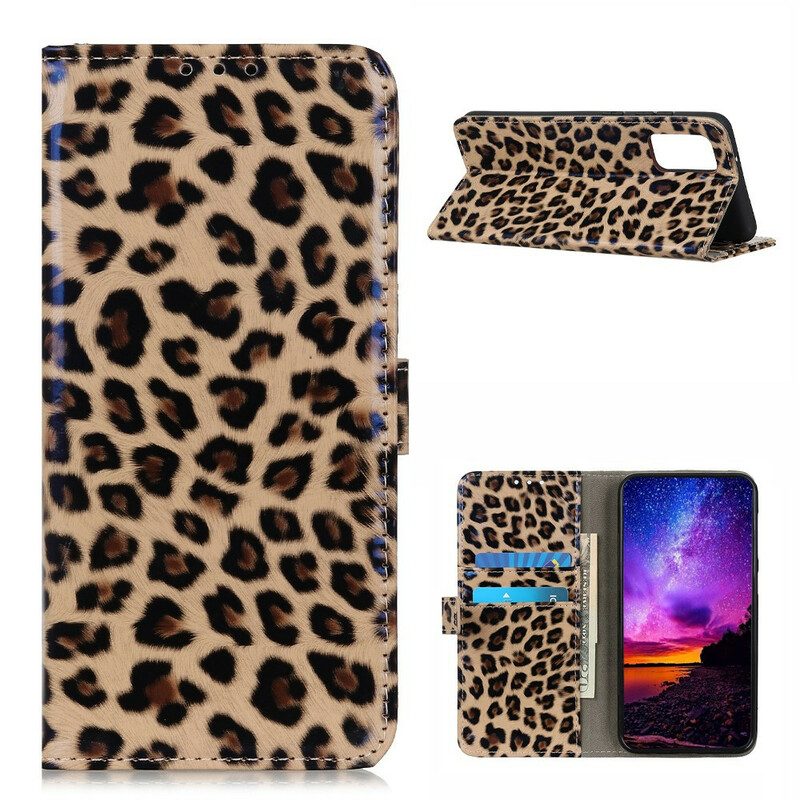 Folio Cover Samsung Galaxy A02s Leopardo Semplice