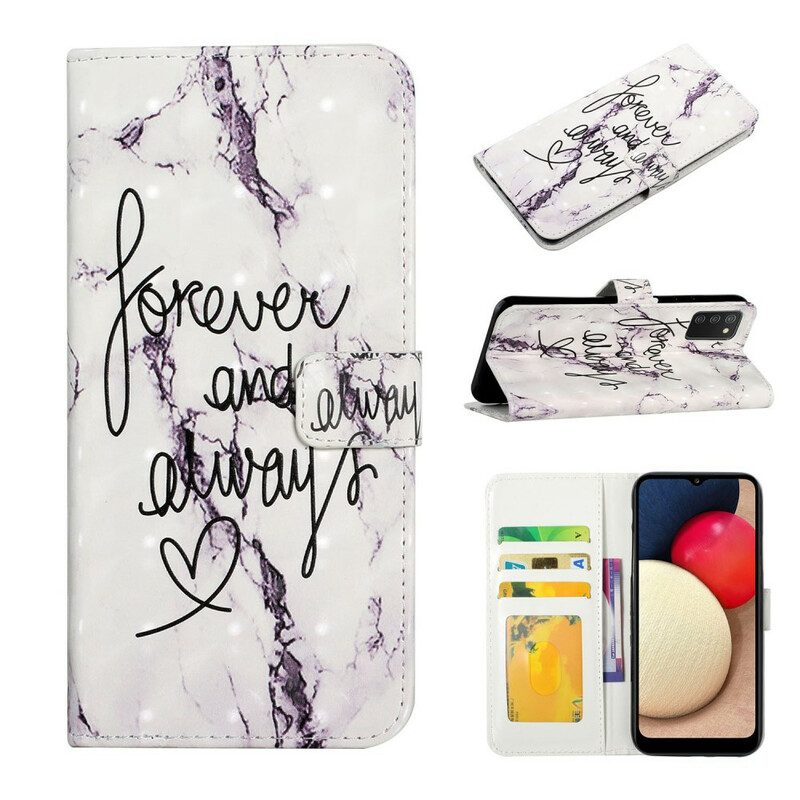Folio Cover Samsung Galaxy A02s Marmo Per Sempre E Sempre