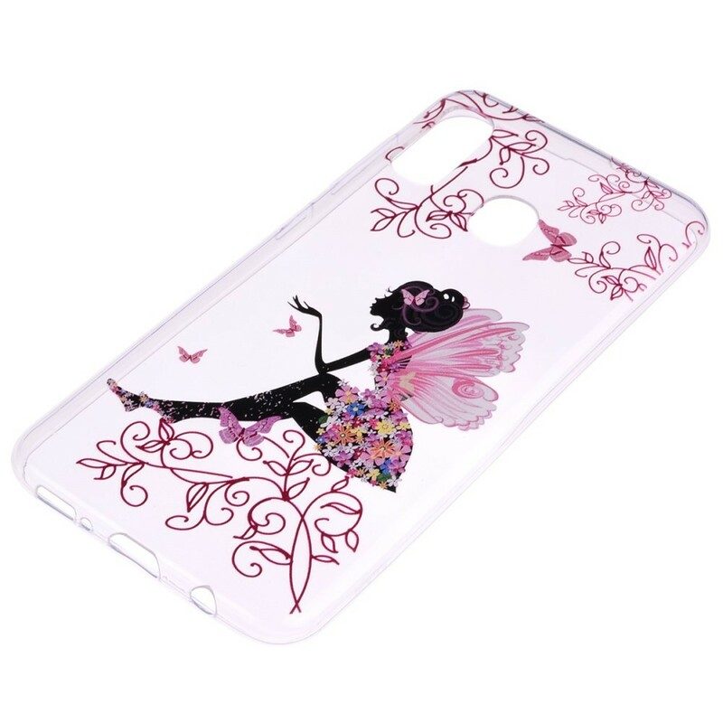 Cover Samsung Galaxy A40 Fata Dei Fiori Trasparente