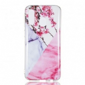 Cover Samsung Galaxy A40 Fiore Di Susino Marmorizzato