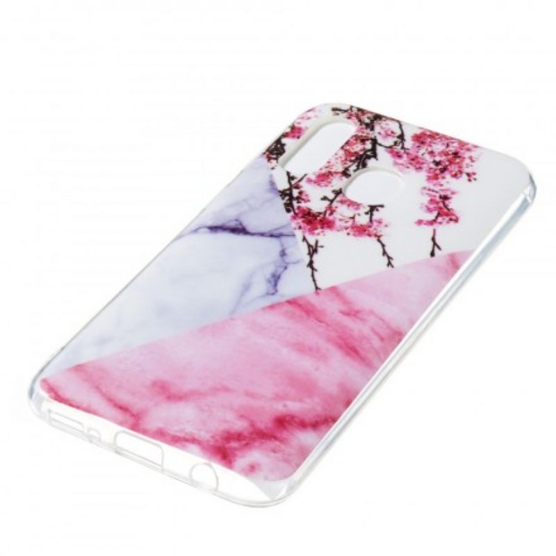 Cover Samsung Galaxy A40 Fiore Di Susino Marmorizzato