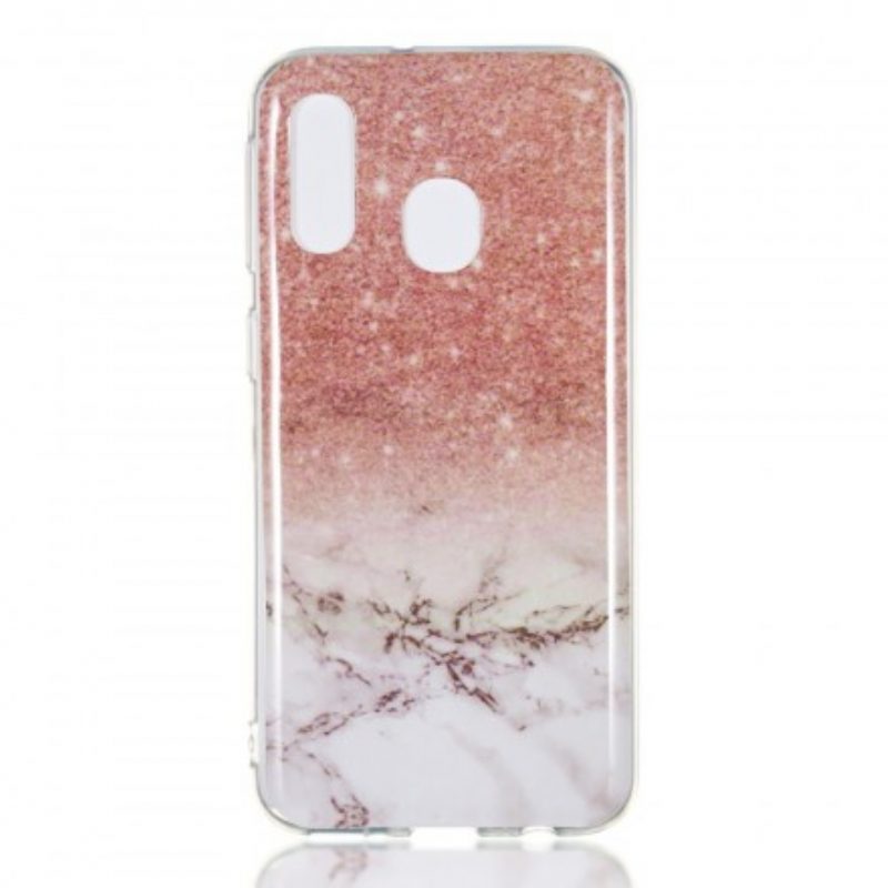 Cover Samsung Galaxy A40 Marmo Glitterato