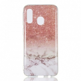 Cover Samsung Galaxy A40 Marmo Glitterato