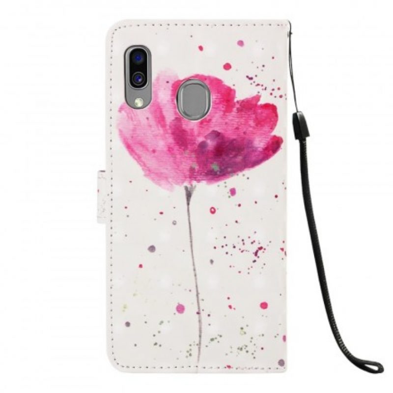 Cover Samsung Galaxy A40 Papavero Dell'acquerello