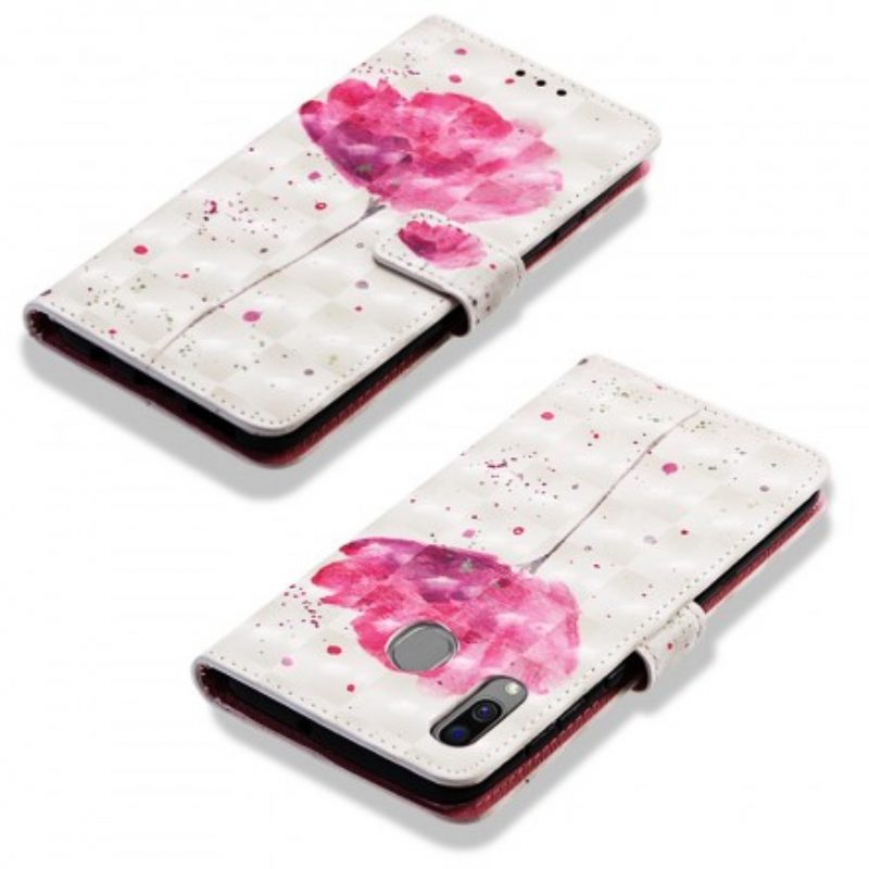 Cover Samsung Galaxy A40 Papavero Dell'acquerello
