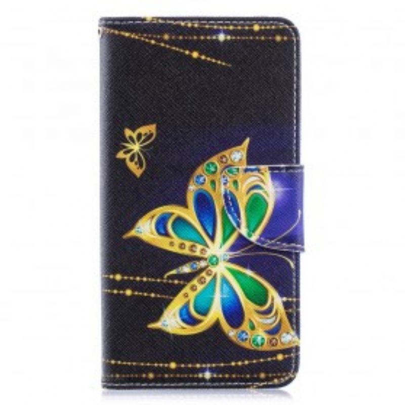 Custodia A Portafoglio Samsung Galaxy A40 Farfalla Magica