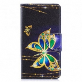 Custodia A Portafoglio Samsung Galaxy A40 Farfalla Magica