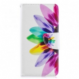 Custodia A Portafoglio Samsung Galaxy A40 Fiore Dell'acquerello