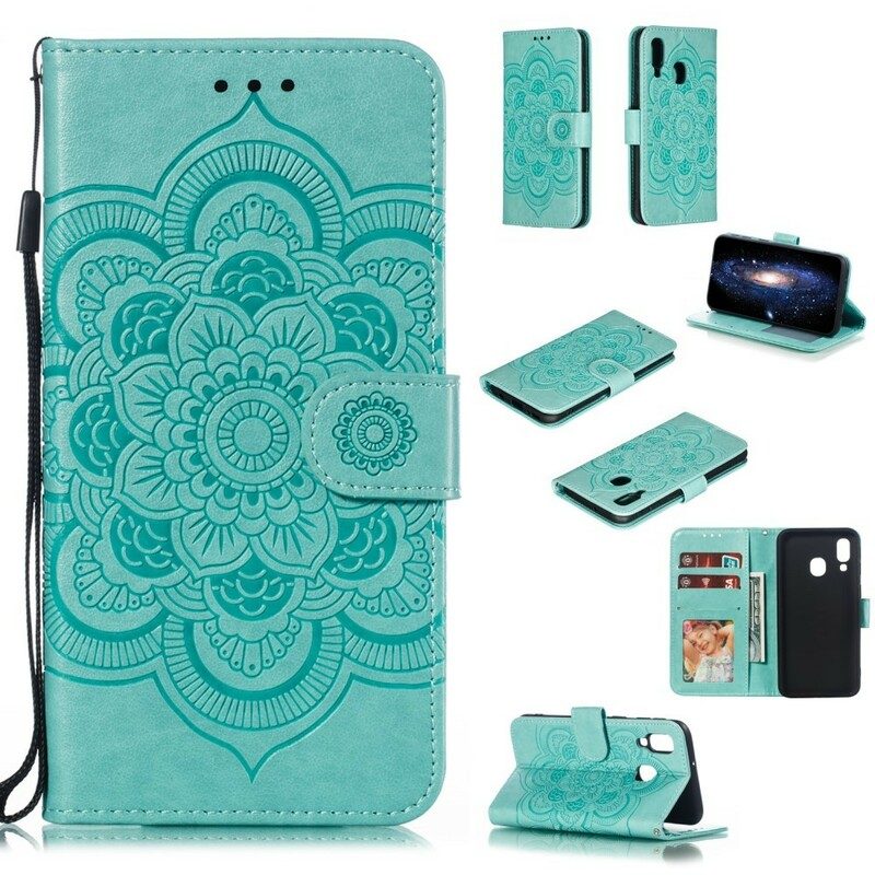 Custodia A Portafoglio Samsung Galaxy A40 Mandala Completo