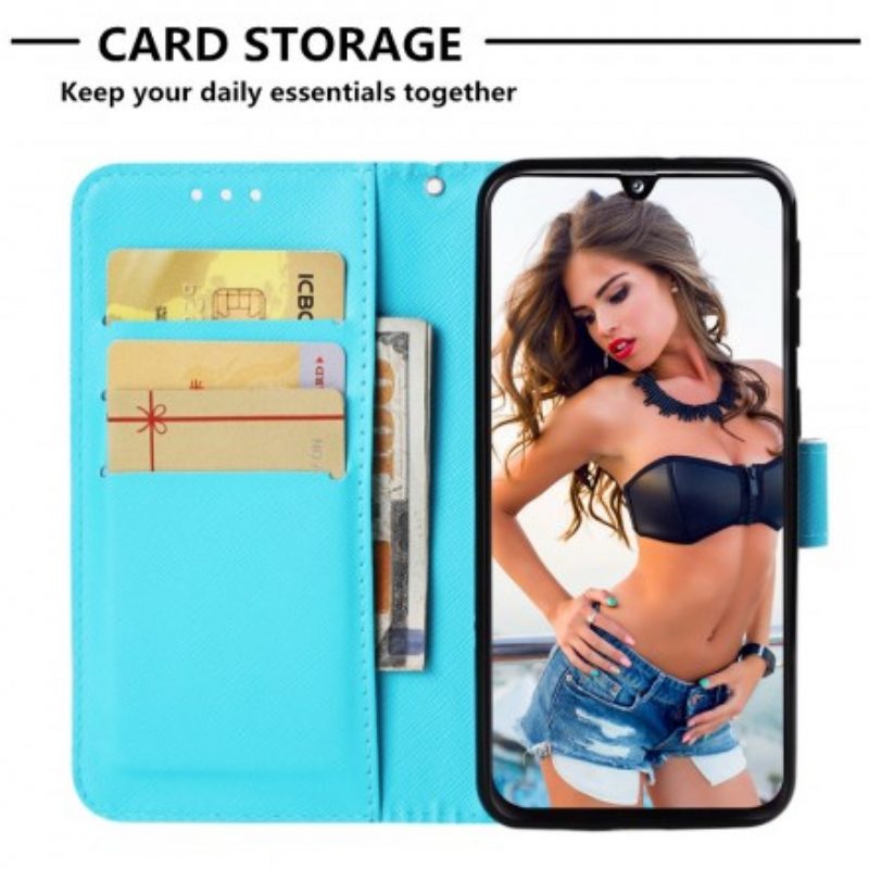 Custodia in pelle Samsung Galaxy A40 Acchiappasogni Pastello