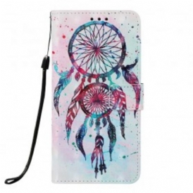 Custodia in pelle Samsung Galaxy A40 Acchiappasogni Rosso