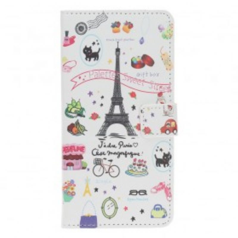 Custodia in pelle Samsung Galaxy A40 Amo Parigi