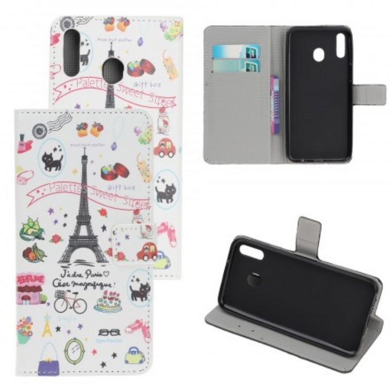 Custodia in pelle Samsung Galaxy A40 Amo Parigi