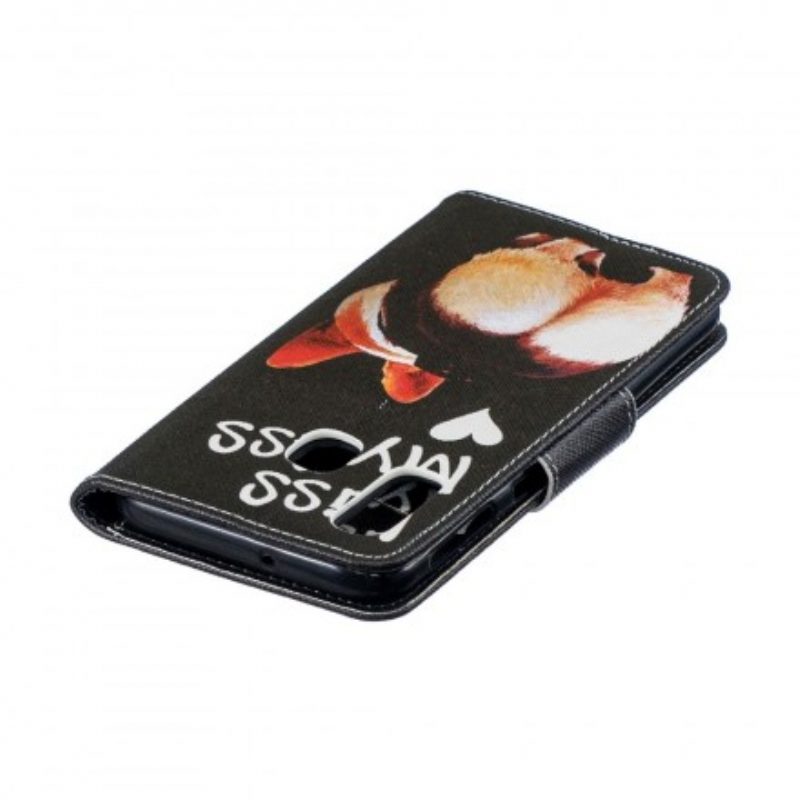 Custodia in pelle Samsung Galaxy A40 Baciami Il Culo