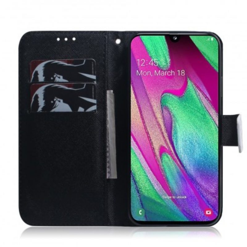 Custodia in pelle Samsung Galaxy A40 Ernesto Il Lupo