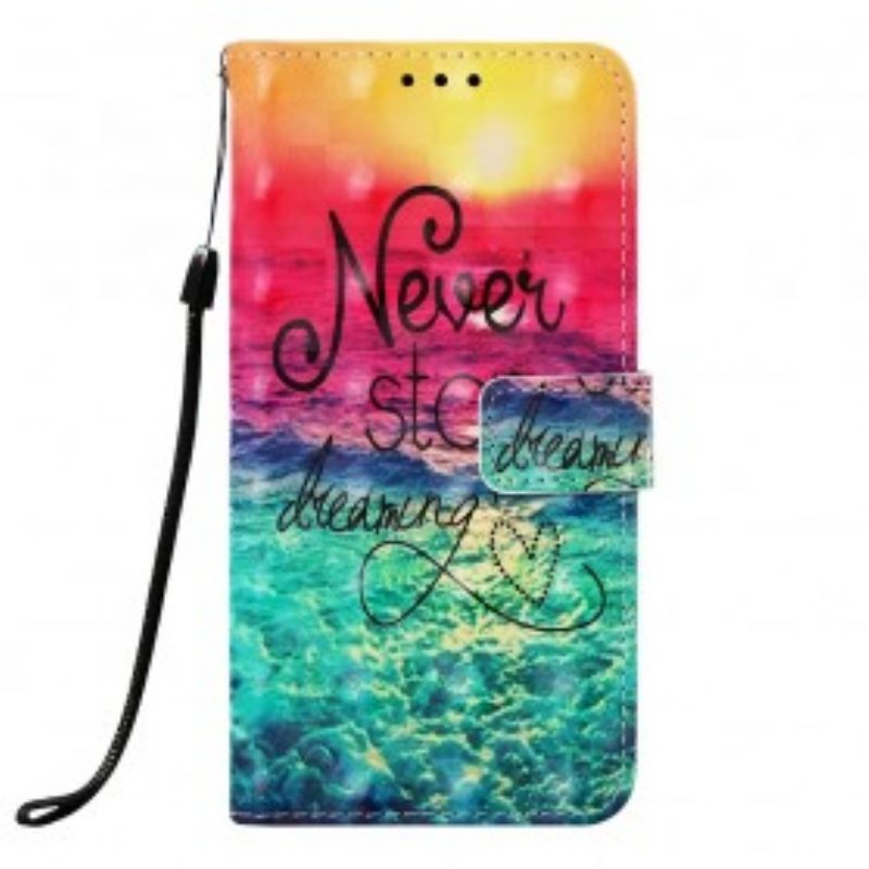 Custodia in pelle Samsung Galaxy A40 Non Smettere Mai Di Sognare