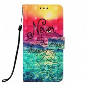 Custodia in pelle Samsung Galaxy A40 Non Smettere Mai Di Sognare