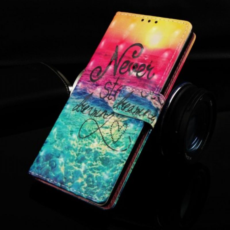 Custodia in pelle Samsung Galaxy A40 Non Smettere Mai Di Sognare