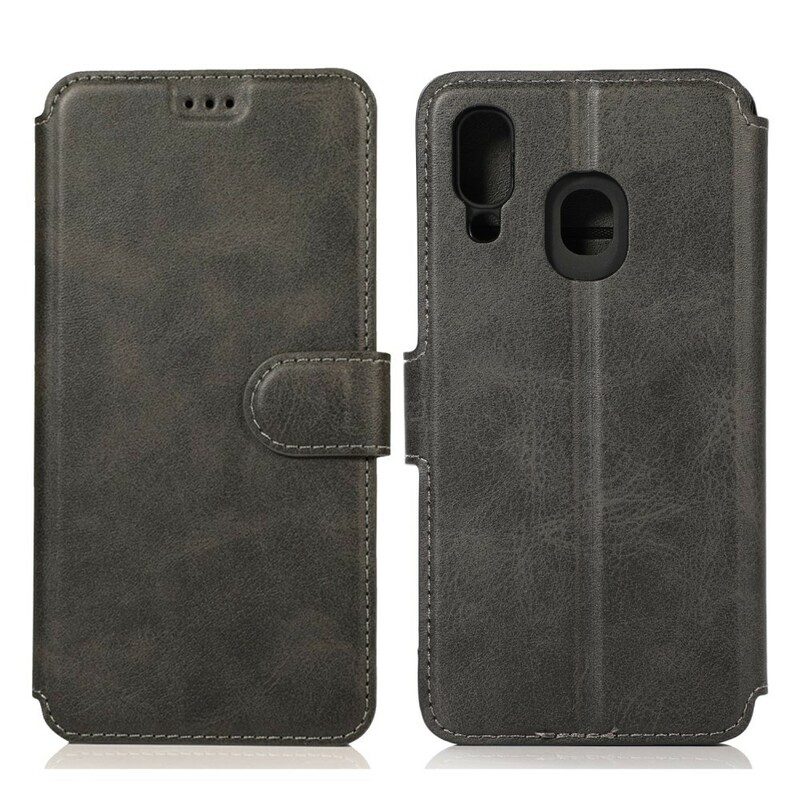 Custodia in pelle Samsung Galaxy A40 Stile Titolare Della Carta