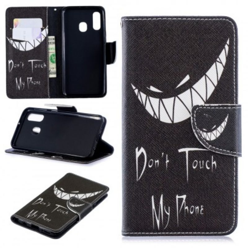 Custodia in pelle Samsung Galaxy A40 Telefono Del Diavolo