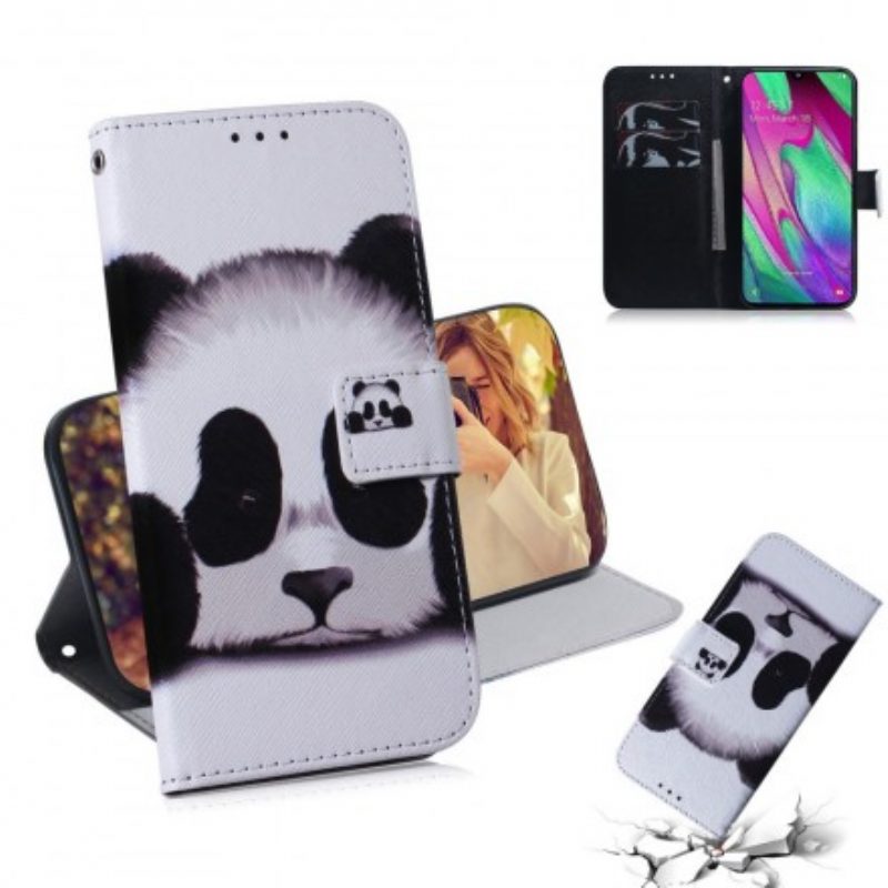 Folio Cover Samsung Galaxy A40 Faccia Da Panda