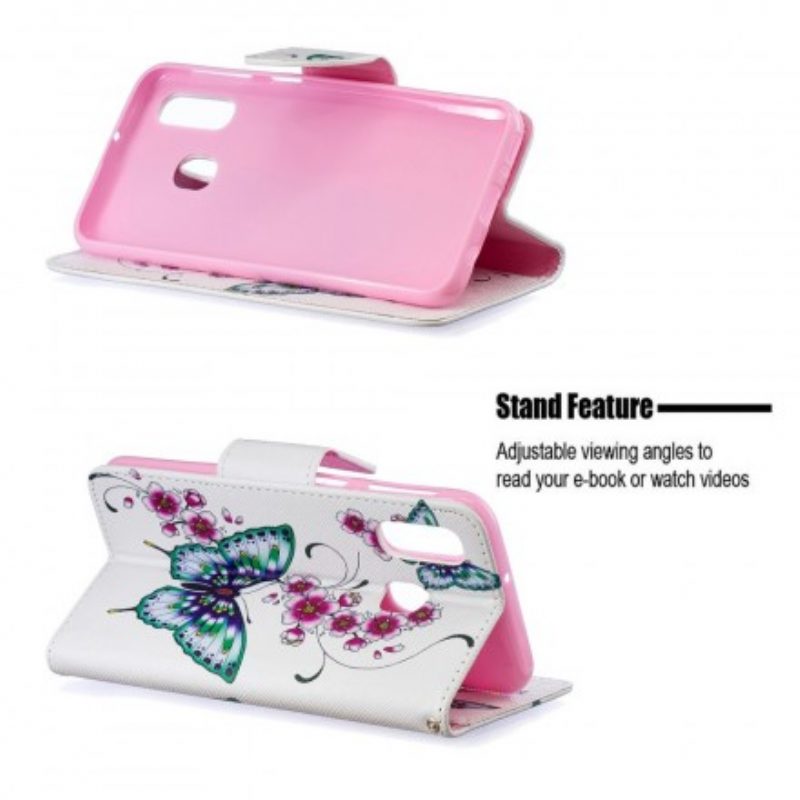 Folio Cover Samsung Galaxy A40 Meravigliose Farfalle