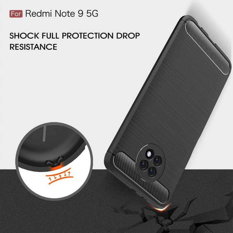 Cover Xiaomi Redmi Note 9T Fibra Di Carbonio Spazzolata