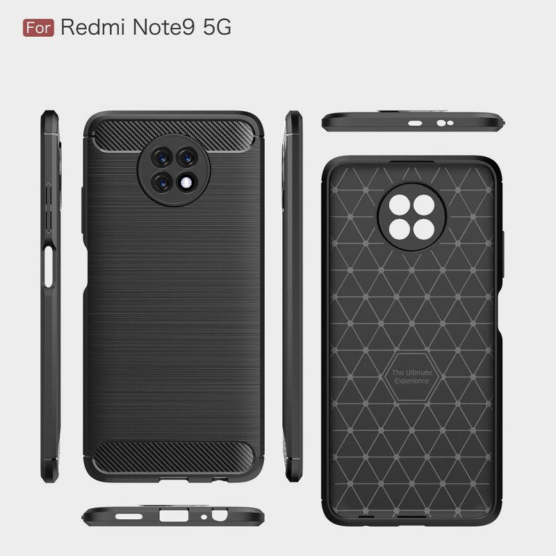 Cover Xiaomi Redmi Note 9T Fibra Di Carbonio Spazzolata