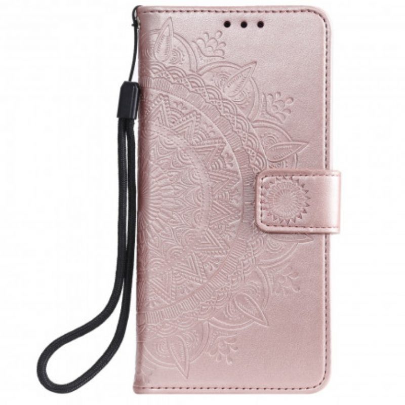Custodia in pelle Xiaomi Redmi Note 9T Mandala Del Sole