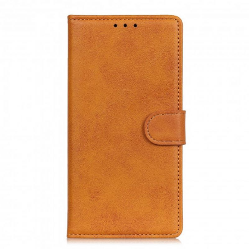 Custodia in pelle Xiaomi Redmi Note 9T Retro Effetto Pelle Opaca