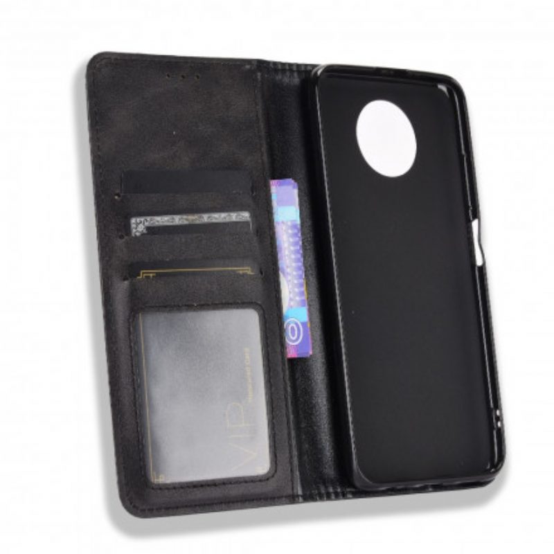 Folio Cover Xiaomi Redmi Note 9T Custodia in pelle Effetto Pelle Stilizzata