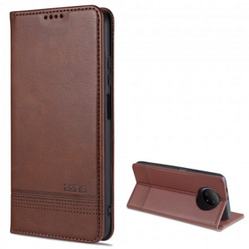 Folio Cover Xiaomi Redmi Note 9T Custodia in pelle Stile In Pelle Azns