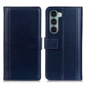 Custodia in pelle Moto G200 5G Pelle Crosta Versione Colorata
