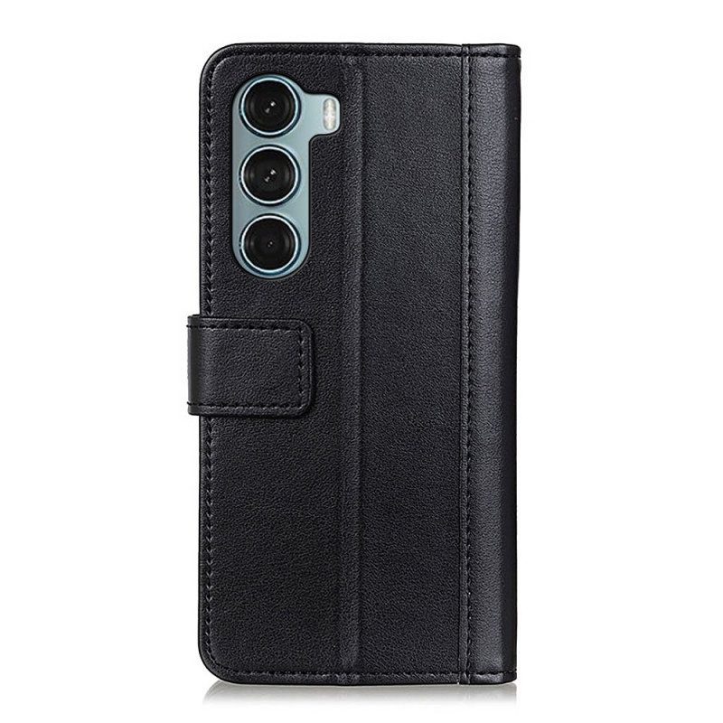 Custodia in pelle Moto G200 5G Pelle Crosta Versione Colorata