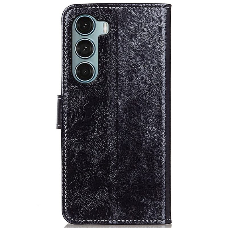 Custodia in pelle Moto G200 5G Cuciture Lucide Ea Vista