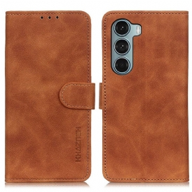 Custodia in pelle Moto G200 5G Khazneh Effetto Pelle Vintage
