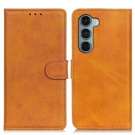 Custodia in pelle Moto G200 5G Retro Effetto Pelle Opaca