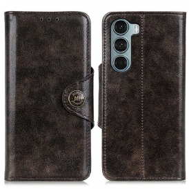 Custodia in pelle Moto G200 5G Similpelle Lucida Khazneh