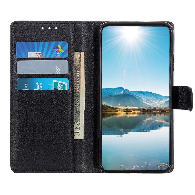 Custodia in pelle Moto G200 5G Tradizionalmente Litchi