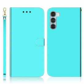 Folio Cover Moto G200 5G Copri Specchietto In Ecopelle