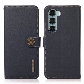 Folio Cover Moto G200 5G Khazneh Rfid In Vera Pelle