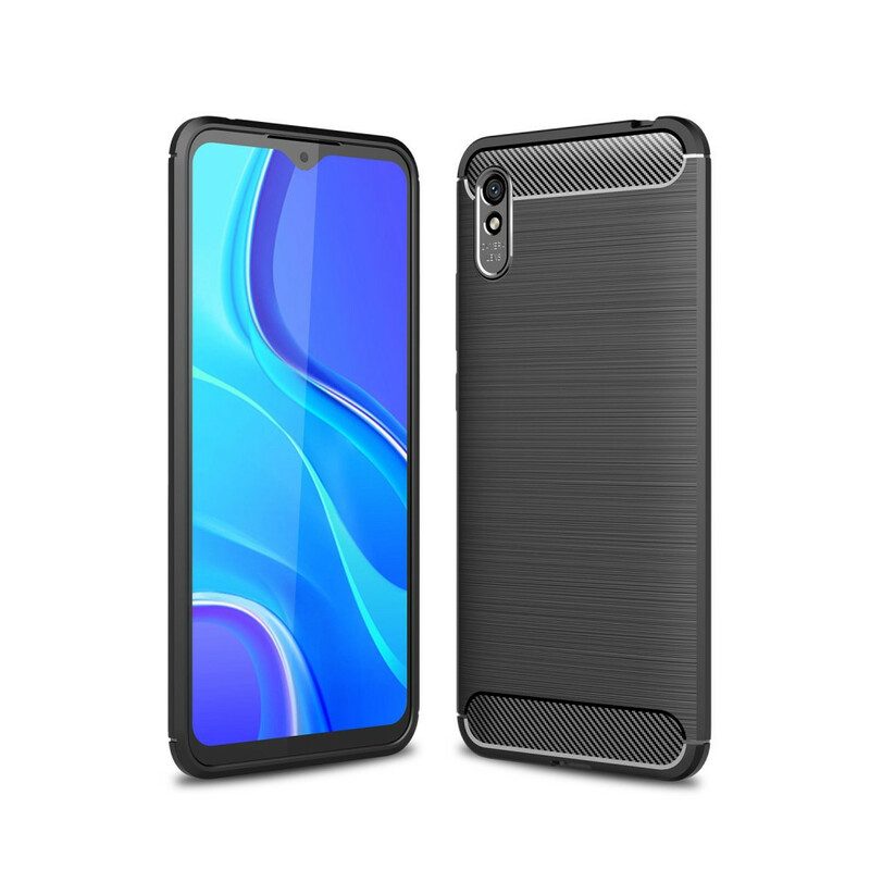 Cover Xiaomi Redmi 9A Fibra Di Carbonio Spazzolata