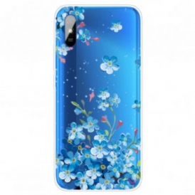 Cover Xiaomi Redmi 9A Mazzo Di Fiori Blu