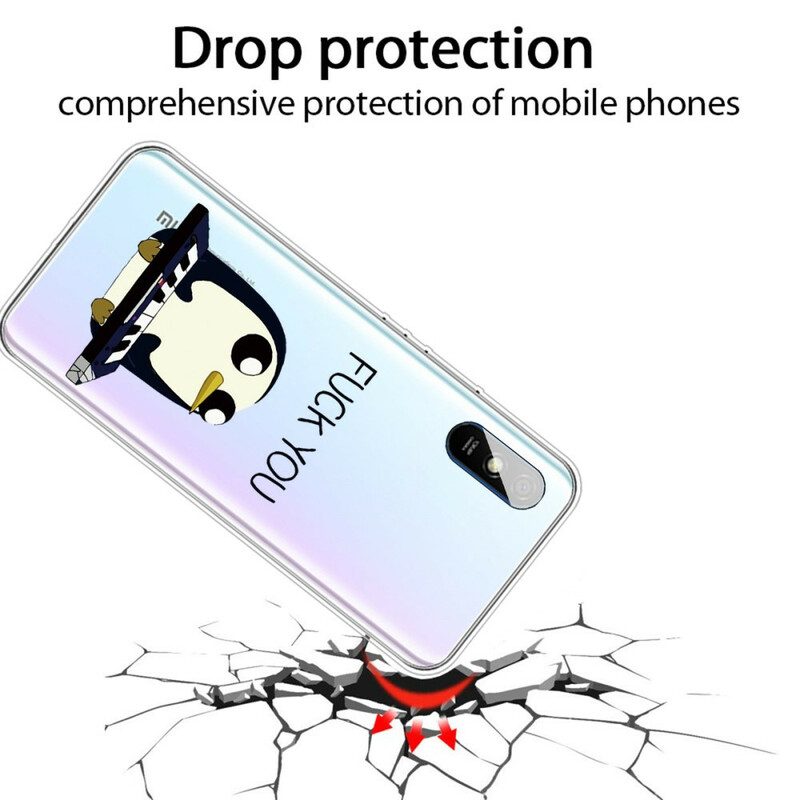 Cover Xiaomi Redmi 9A Pinguino. Vaffanculo