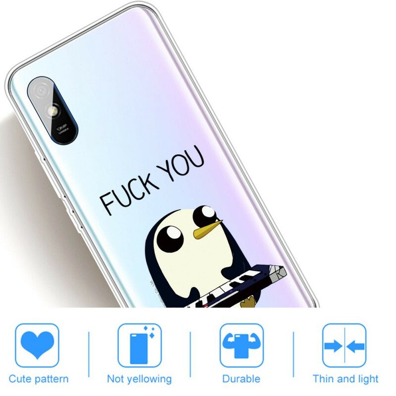 Cover Xiaomi Redmi 9A Pinguino. Vaffanculo